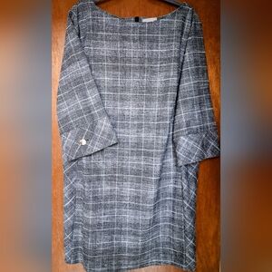 NWT H&M Gray Plaid Dress XXL